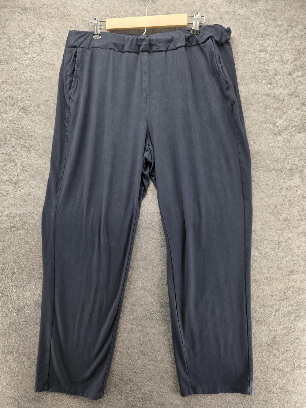 J. Jill Pants Womens L Blue Ankle Relaxed Pull On Stretch Pockets 30 In